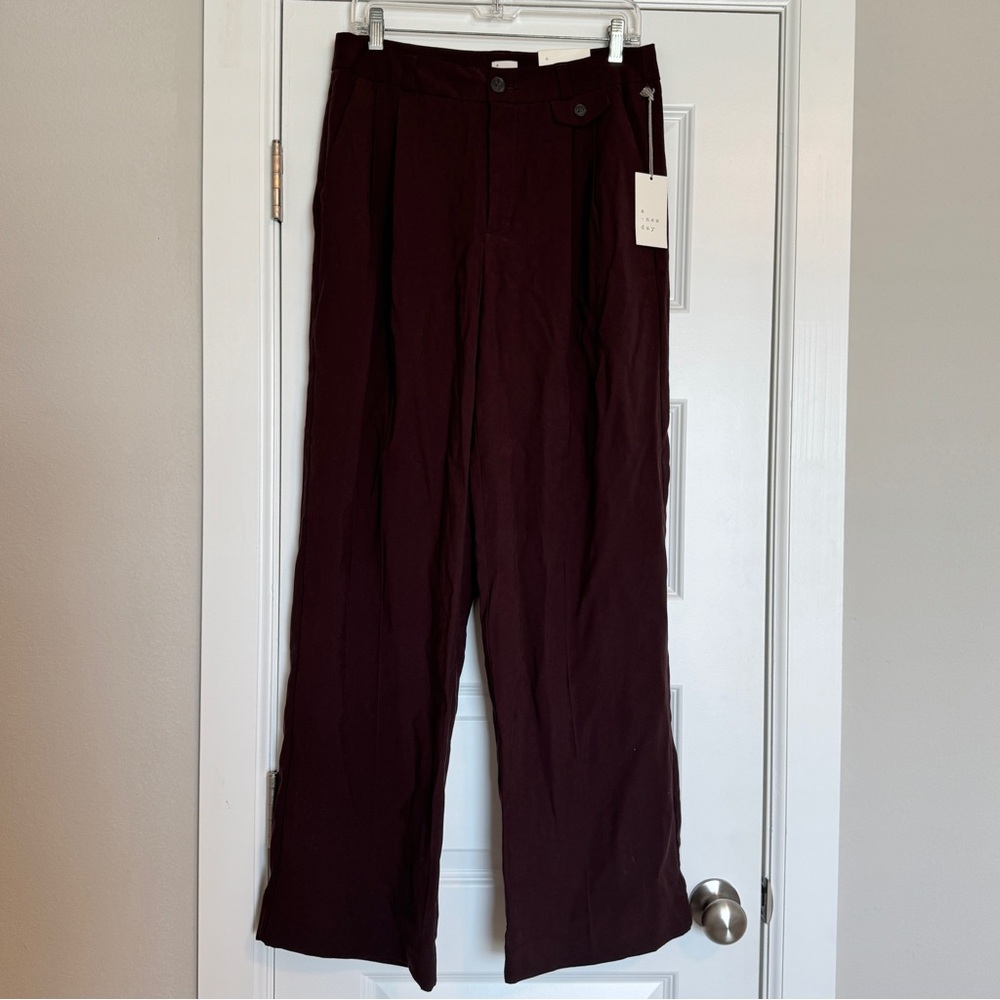 Women’s Burgundy Wide Leg Pants